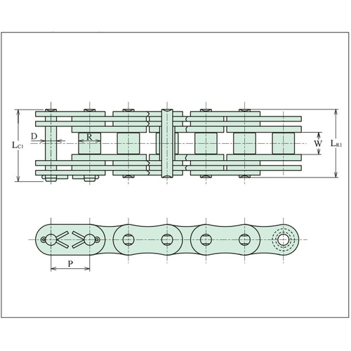 16B--1DC Zexus Double Capacity Chain  per FT Pack Size 10FT