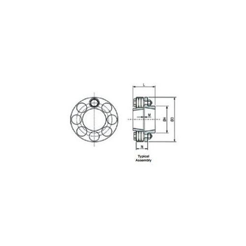  MCT-085 Complete Coupling Taper Bore